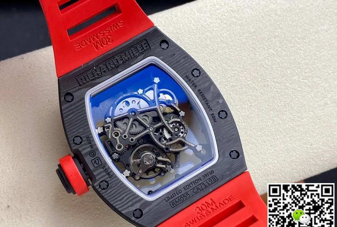 Richard Mille RM-055 BBR Factory 1:1 Best Edition Replica Watch Skeleton Dial
