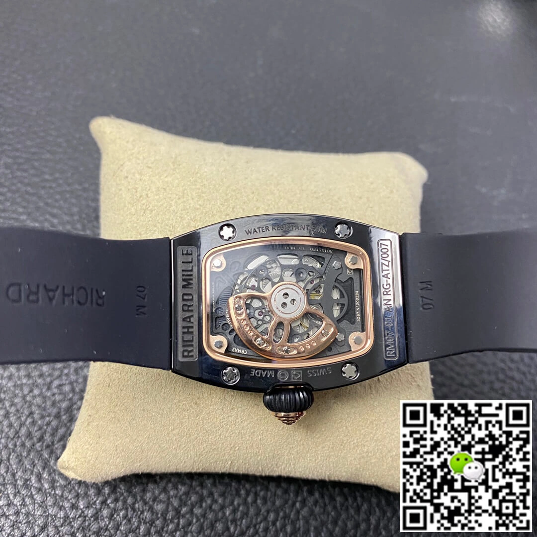 Richard Mille RM 07-01 RM Factory 1:1 Best Edition Replica Watch Black Strap