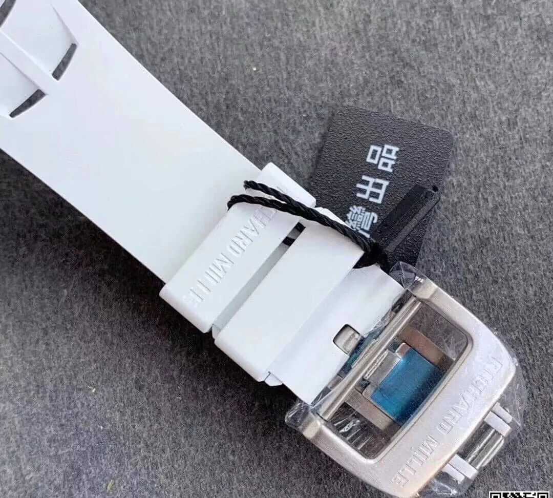Richard Mille RM011-03 KV Factory 1:1 Best Edition Replica Watch White Strap