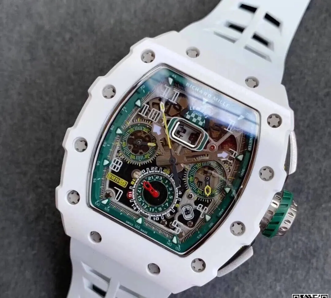 Richard Mille RM011-03 KV Factory 1:1 Best Edition Replica Watch White Strap