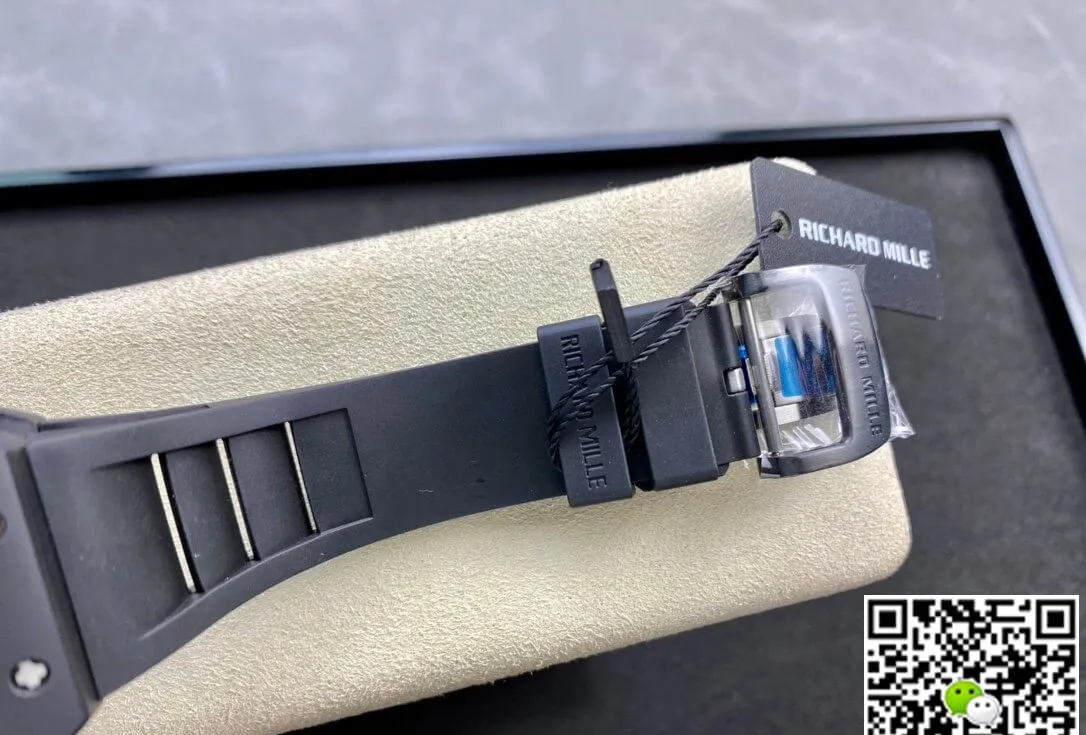 Richard Mille RM011 KV Factory 1:1 Best Edition Replica Watch Black Rubber Strap