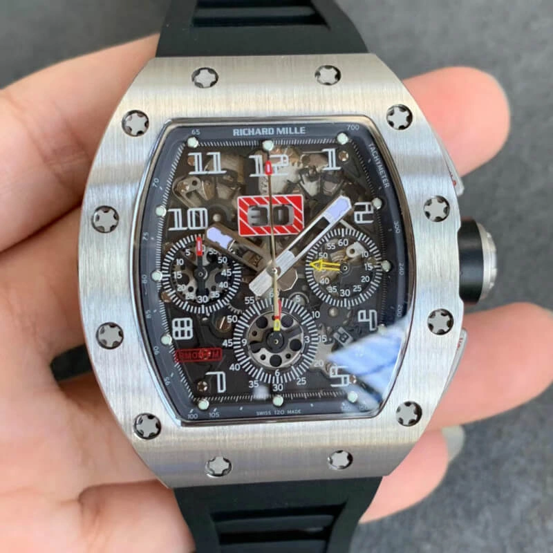 Richard Mille RM011 KV Factory 1:1 Best Edition Replica Watch Black Strap