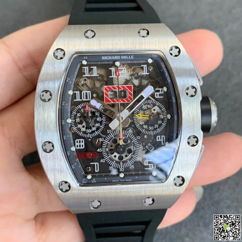 Richard Mille RM011 KV Factory 1:1 Best Edition Replica Watch Black Strap