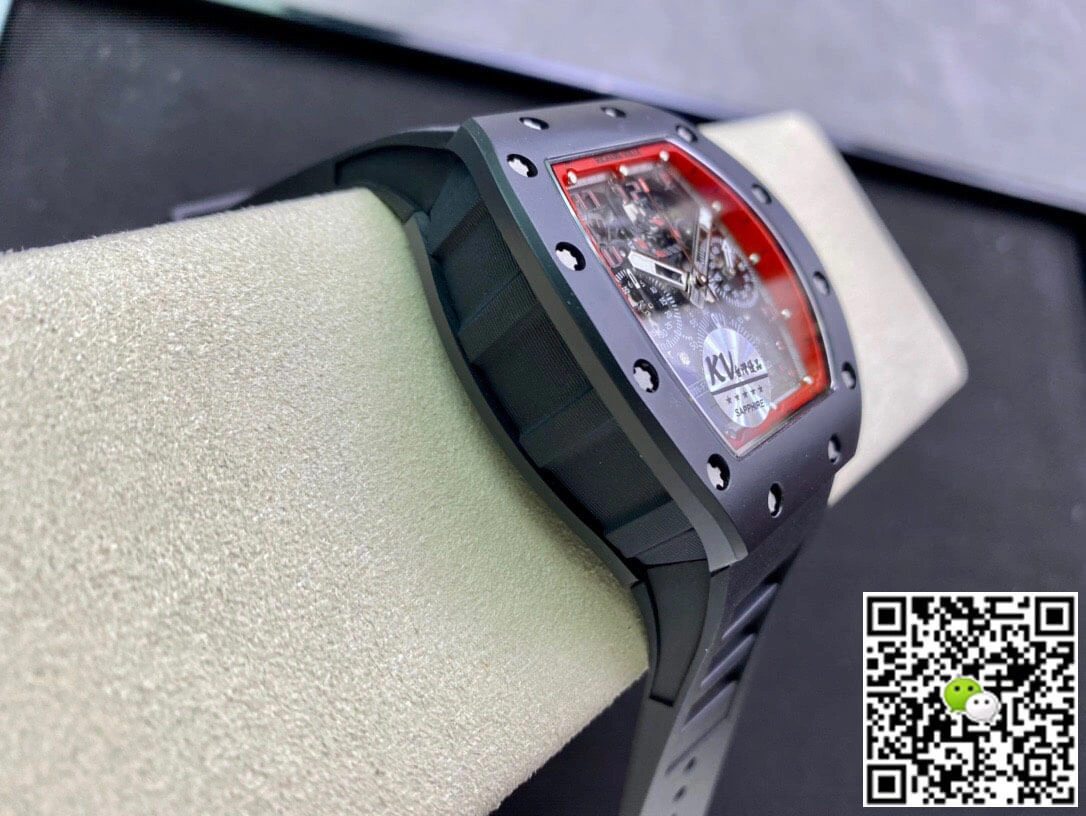 Richard Mille RM011 KV Factory 1:1 Best Edition Replica Watch Black Strap