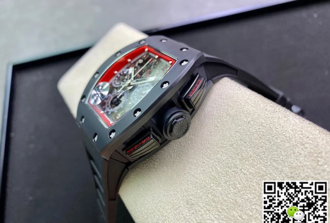 Richard Mille RM011 KV Factory 1:1 Best Edition Replica Watch Black Strap