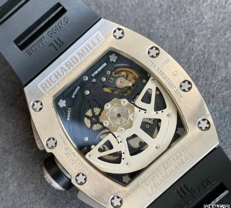 Richard Mille RM011 KV Factory 1:1 Best Edition Replica Watch Black Strap