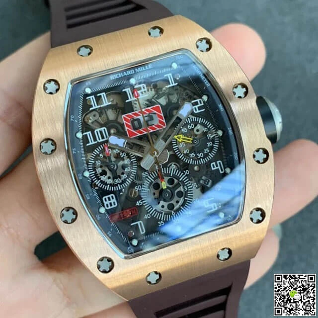 Richard Mille RM011 KV Factory 1:1 Best Edition Replica Watch Brown Strap