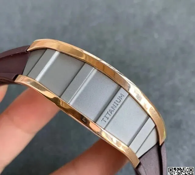 Richard Mille RM011 KV Factory 1:1 Best Edition Replica Watch Brown Strap