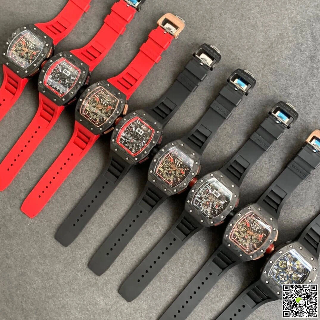 Richard Mille RM011 KV Factory 1:1 Best Edition Replica Watch Carbon Fiber Case