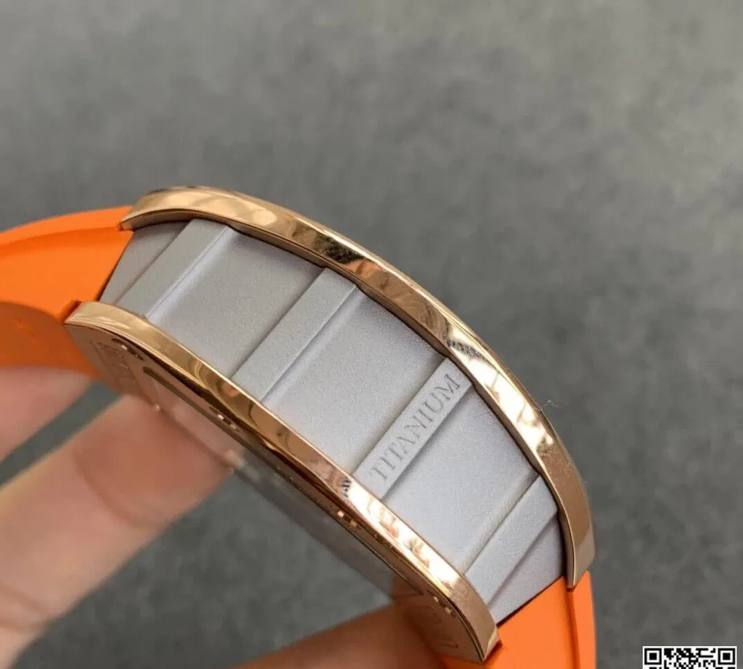 Richard Mille RM011 KV Factory 1:1 Best Edition Replica Watch Orange Strap