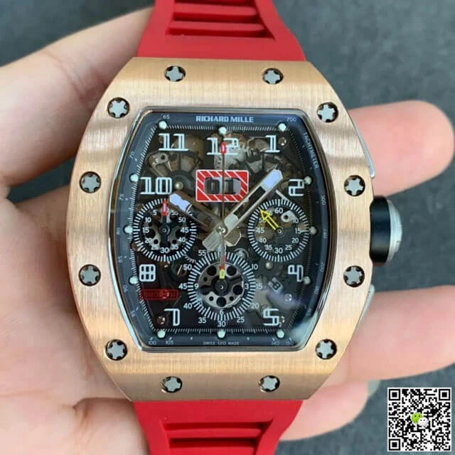 Richard Mille RM011 KV Factory 1:1 Best Edition Replica Watch Red Strap