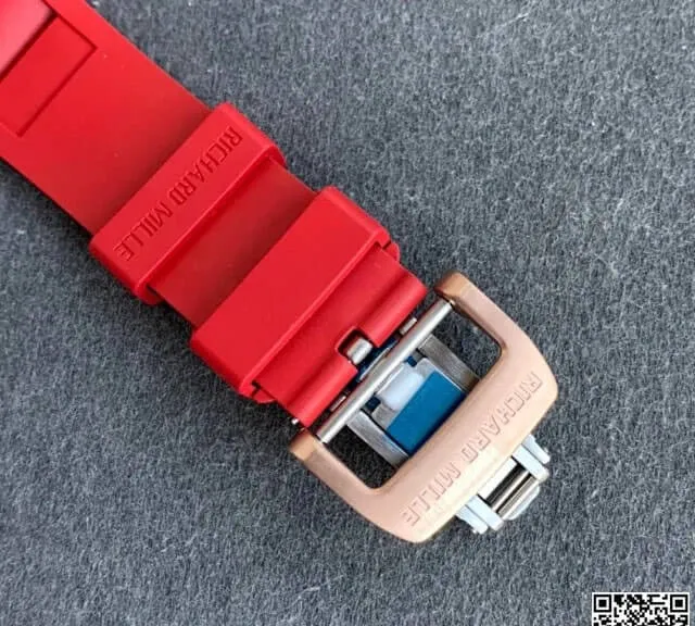 Richard Mille RM011 KV Factory 1:1 Best Edition Replica Watch Red Strap