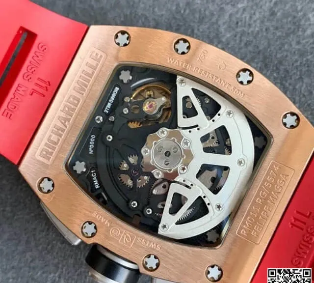 Richard Mille RM011 KV Factory 1:1 Best Edition Replica Watch Red Strap