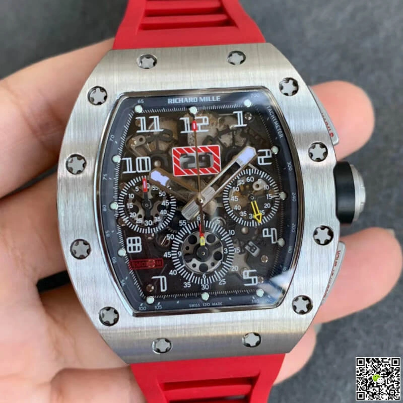 Richard Mille RM011 KV Factory 1:1 Best Edition Replica Watch Rubber Strap