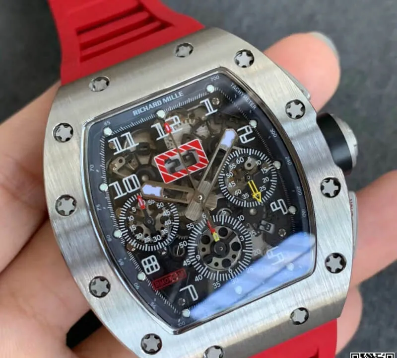 Richard Mille RM011 KV Factory 1:1 Best Edition Replica Watch Rubber Strap