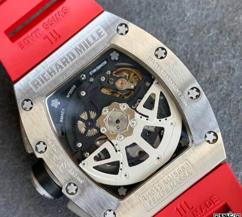 Richard Mille RM011 KV Factory 1:1 Best Edition Replica Watch Rubber Strap