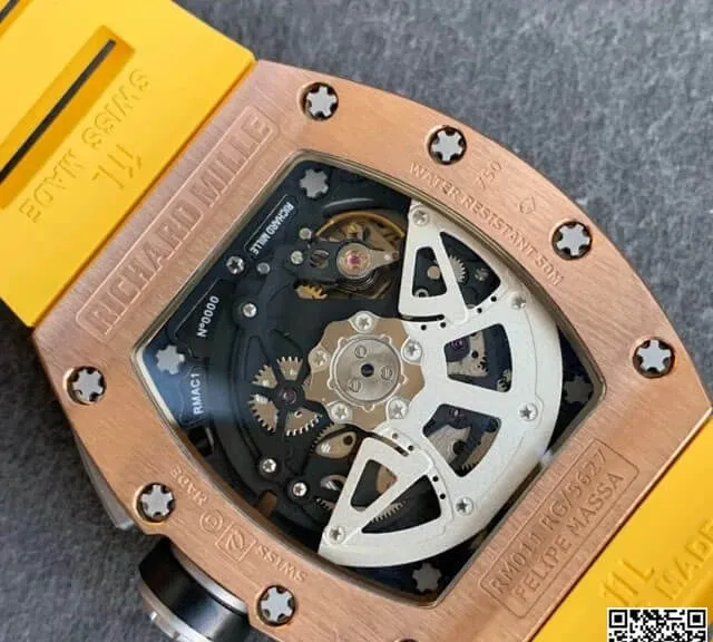 Richard Mille RM011 KV Factory 1:1 Best Edition Replica Watch Rubber Strap