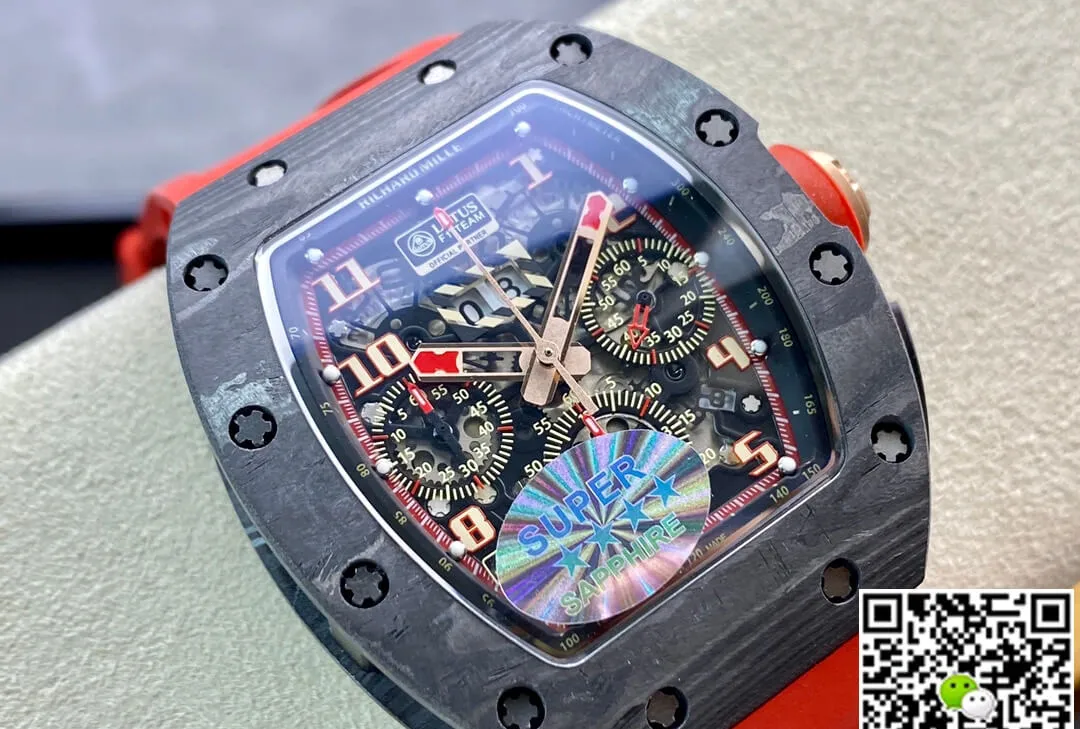 Richard Mille RM011 KV Factory 1:1 Best Edition Replica Watch V3 Red Strap