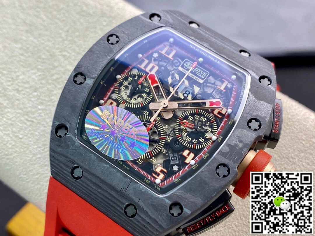 Richard Mille RM011 KV Factory 1:1 Best Edition Replica Watch V3 Red Strap