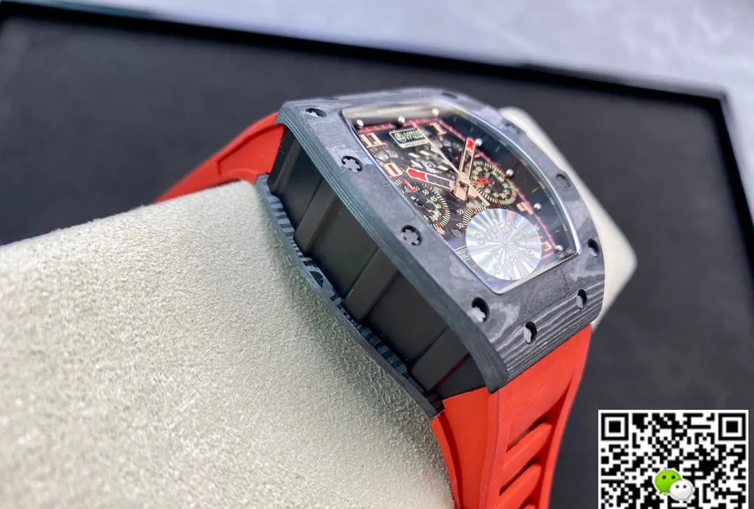 Richard Mille RM011 KV Factory 1:1 Best Edition Replica Watch V3 Red Strap