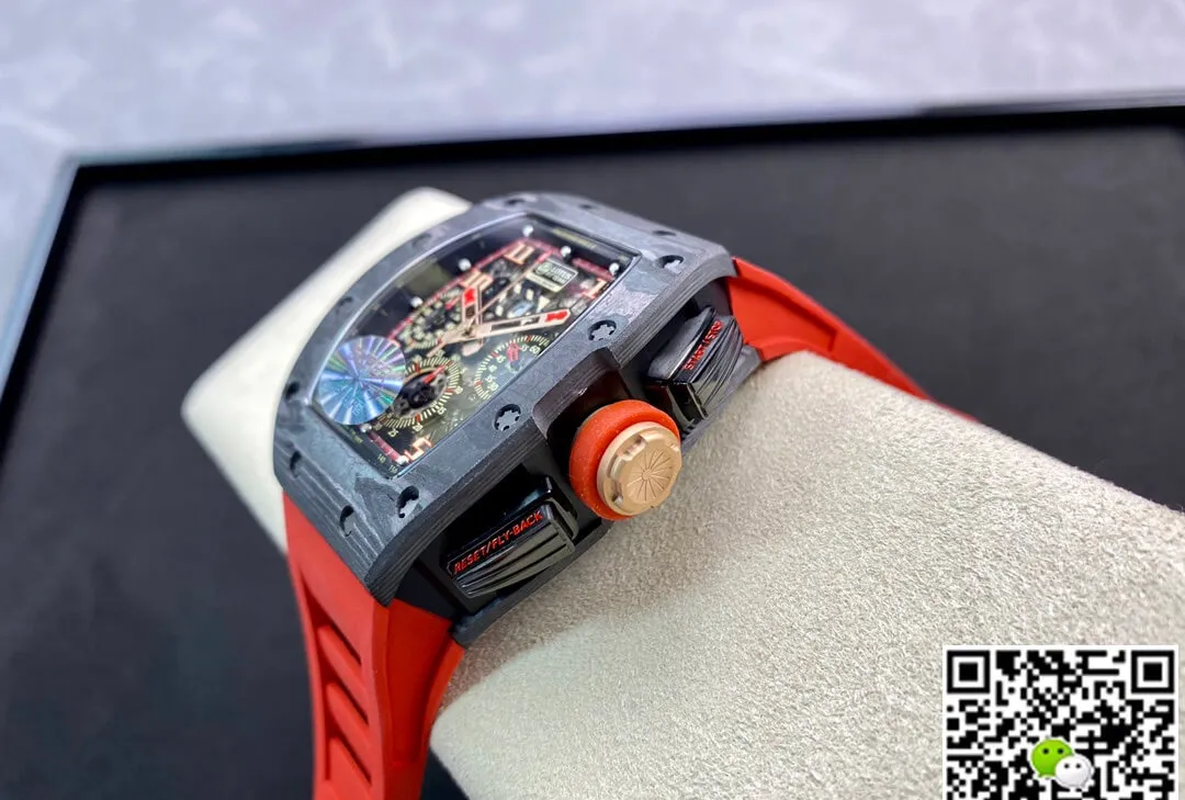 Richard Mille RM011 KV Factory 1:1 Best Edition Replica Watch V3 Red Strap