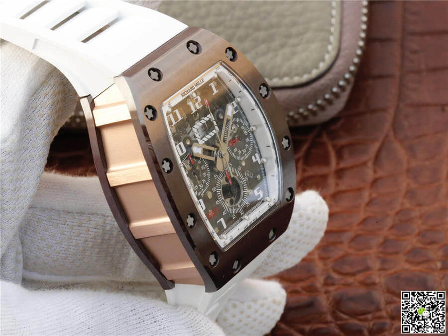 Richard Mille RM011 KV Factory 1:1 Best Edition Replica Watch White Strap