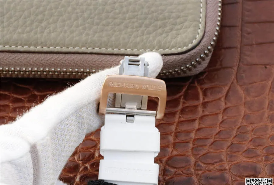 Richard Mille RM011 KV Factory 1:1 Best Edition Replica Watch White Strap