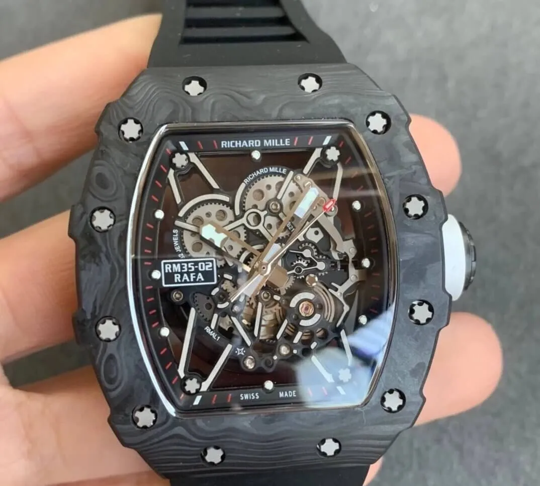 Richard Mille RM035-02 KV Factory 1:1 Best Edition Replica Watch Black Strap