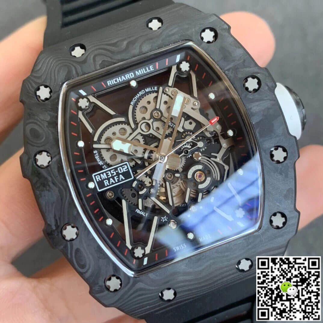 Richard Mille RM035-02 KV Factory 1:1 Best Edition Replica Watch Black Strap