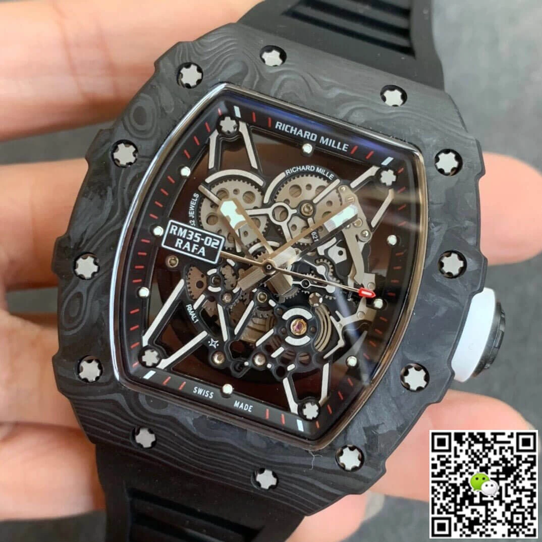 Richard Mille RM035-02 KV Factory 1:1 Best Edition Replica Watch Black Strap