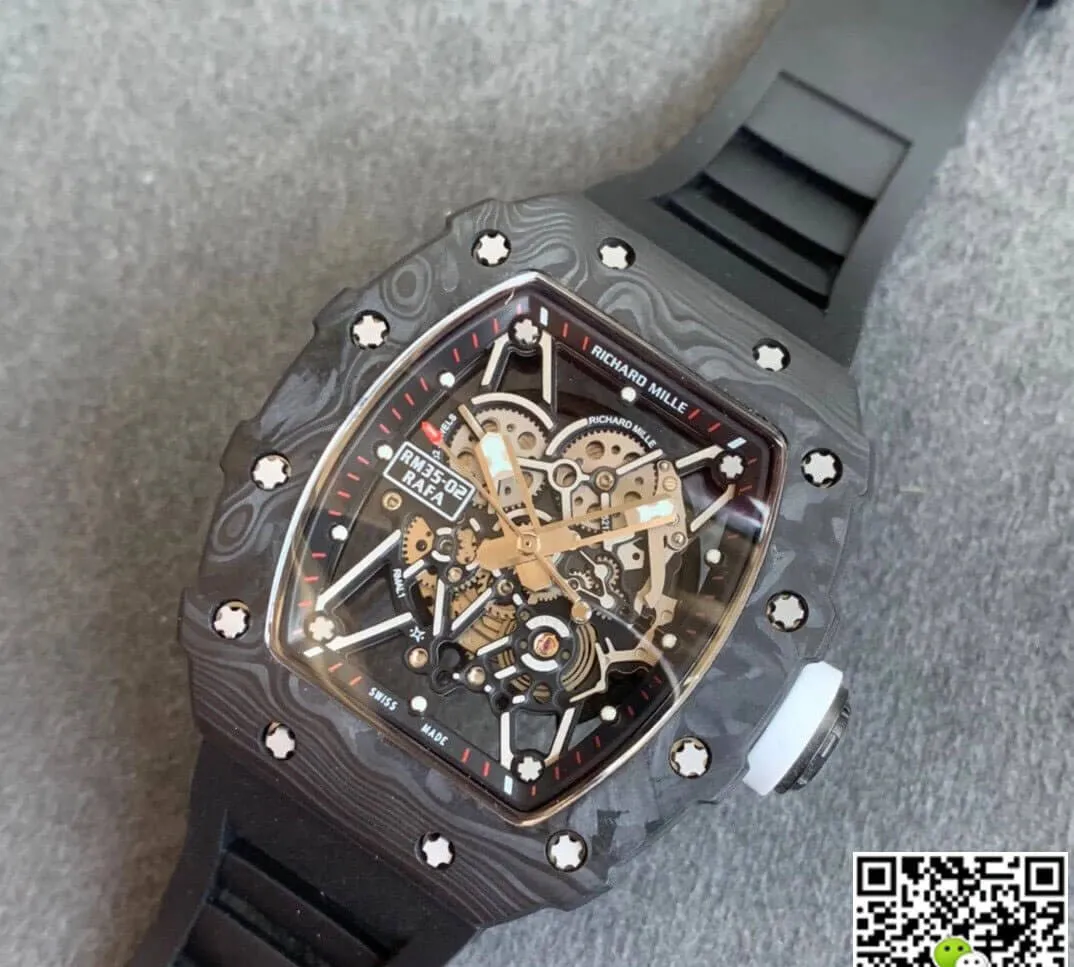 Richard Mille RM035-02 KV Factory 1:1 Best Edition Replica Watch Black Strap