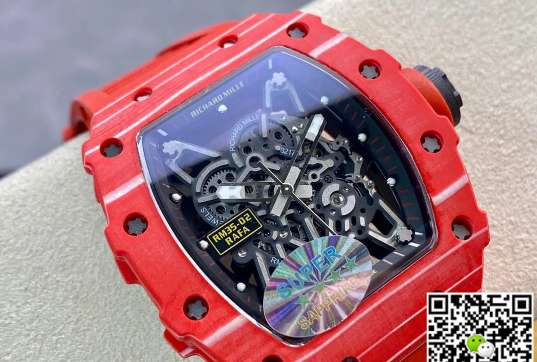 Richard Mille RM035-02 RM Factory 1:1 Best Edition Replica Watch Red Rubber Strap