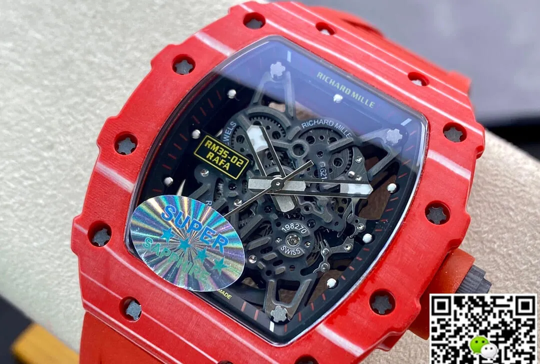 Richard Mille RM035-02 RM Factory 1:1 Best Edition Replica Watch Red Rubber Strap