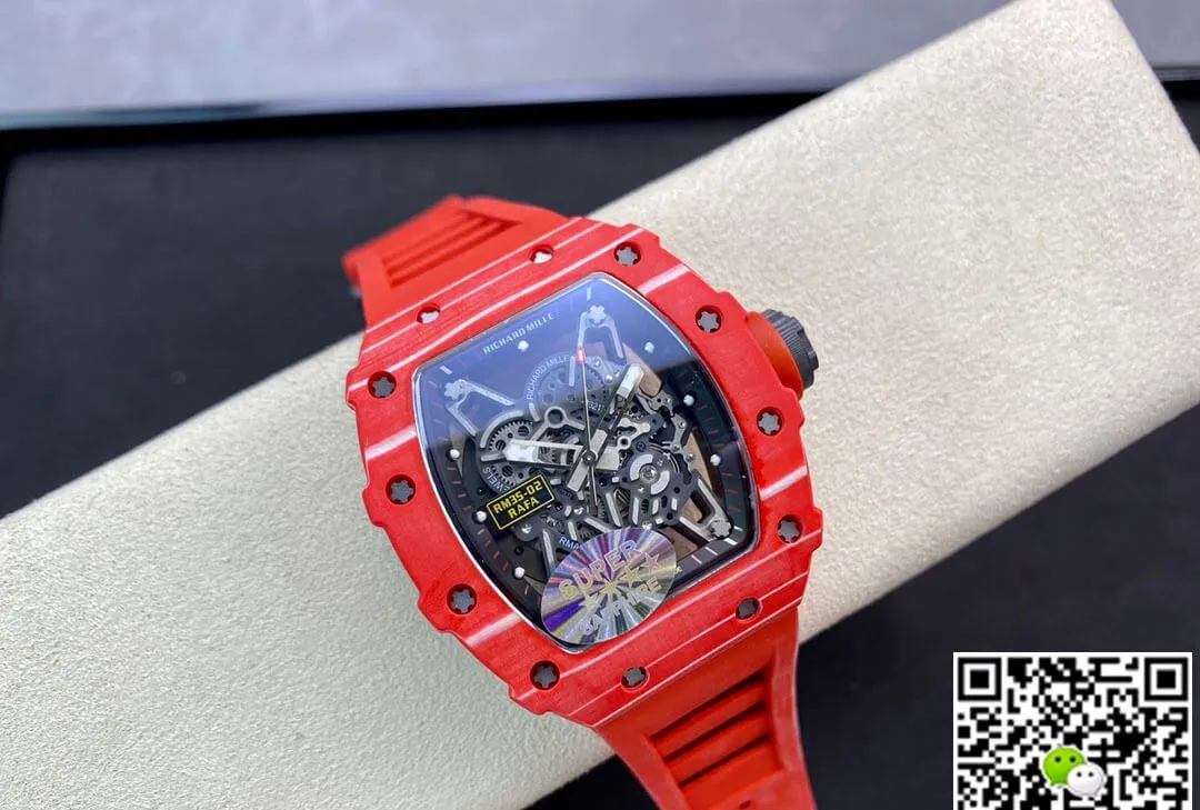 Richard Mille RM035-02 RM Factory 1:1 Best Edition Replica Watch Red Rubber Strap