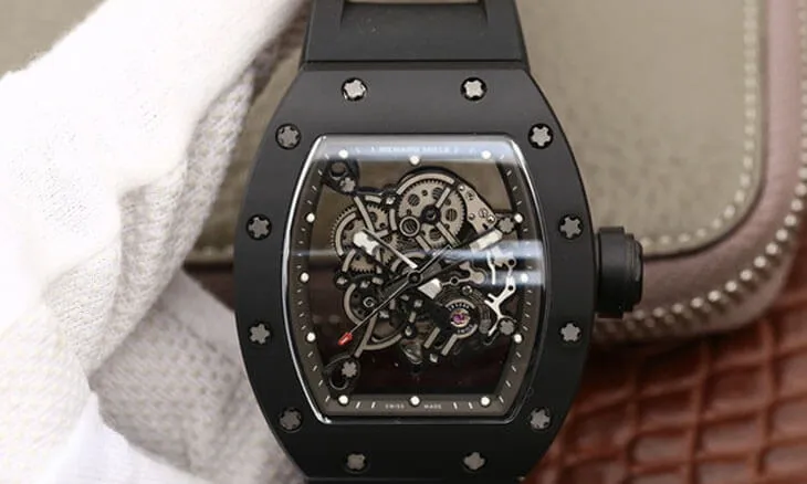 Richard Mille RM055 KV Factory 1:1 Best Edition Replica Watch Black Case
