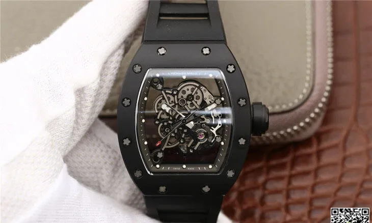 Richard Mille RM055 KV Factory 1:1 Best Edition Replica Watch Black Case