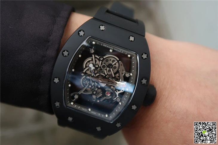Richard Mille RM055 KV Factory 1:1 Best Edition Replica Watch Black Case