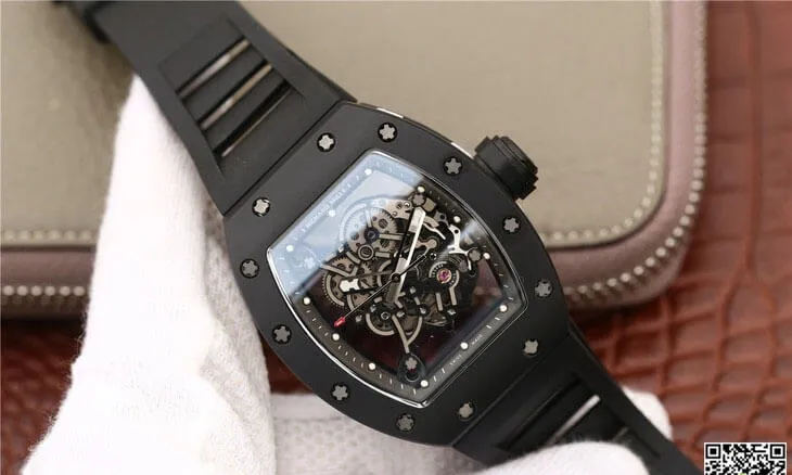 Richard Mille RM055 KV Factory 1:1 Best Edition Replica Watch Black Case