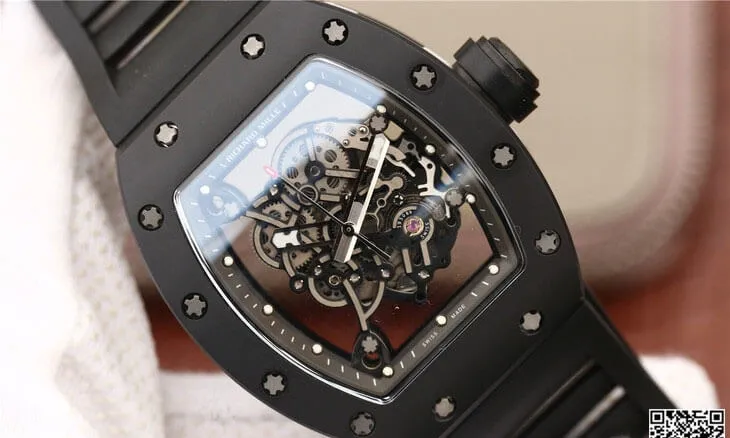 Richard Mille RM055 KV Factory 1:1 Best Edition Replica Watch Black Case