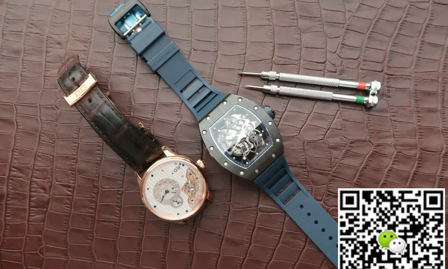 Richard Mille RM055 KV Factory 1:1 Best Edition Replica Watch Blue Rubber Strap