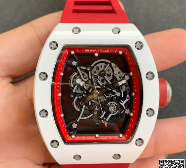 Richard Mille RM055 KV Factory 1:1 Best Edition Replica Watch V2 Ceramic Dial