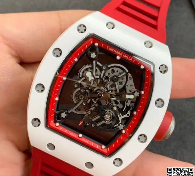 Richard Mille RM055 KV Factory 1:1 Best Edition Replica Watch V2 Ceramic Dial