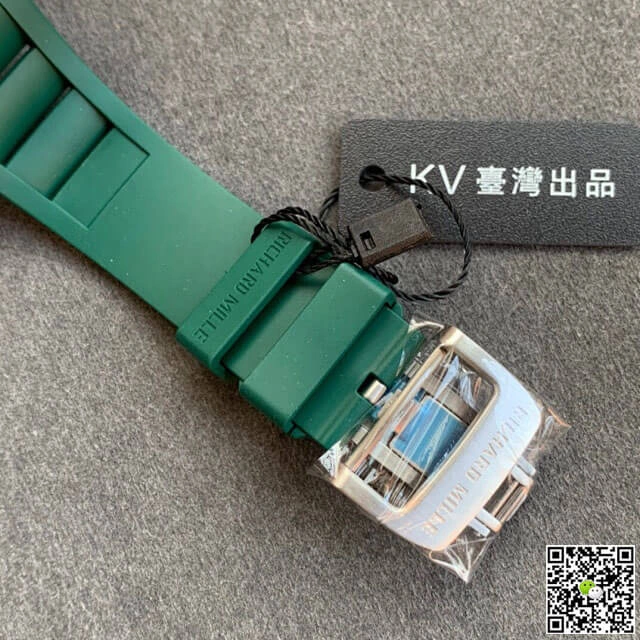 Richard Mille RM055 KV Factory 1:1 Best Edition Replica Watch V2 Green Strap