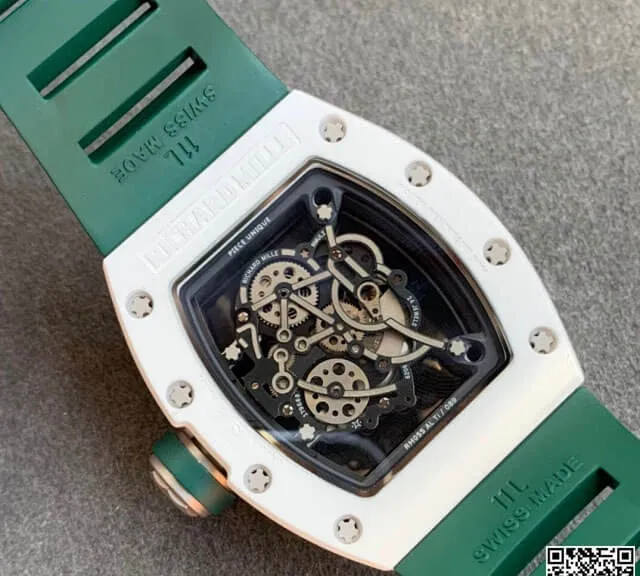 Richard Mille RM055 KV Factory 1:1 Best Edition Replica Watch V2 Green Strap