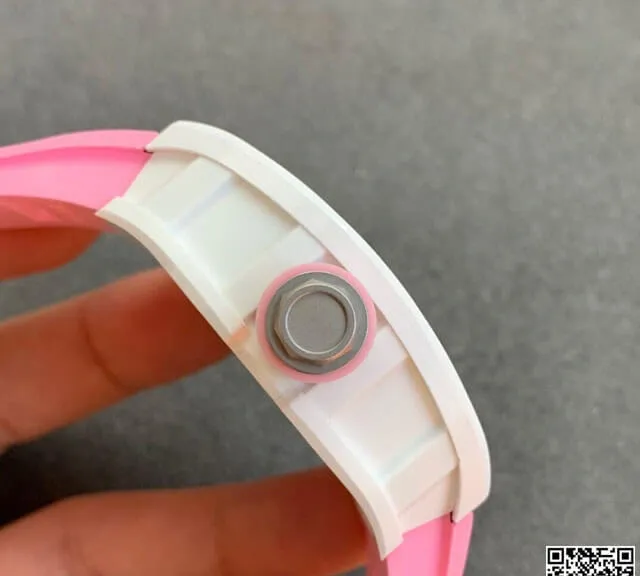 Richard Mille RM055 KV Factory 1:1 Best Edition Replica Watch V2 Pink Strap