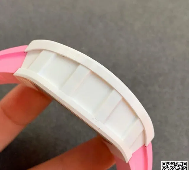 Richard Mille RM055 KV Factory 1:1 Best Edition Replica Watch V2 Pink Strap