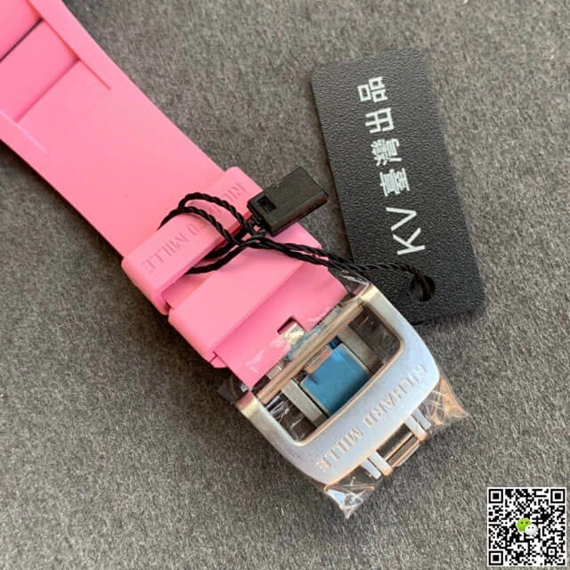 Richard Mille RM055 KV Factory 1:1 Best Edition Replica Watch V2 Pink Strap