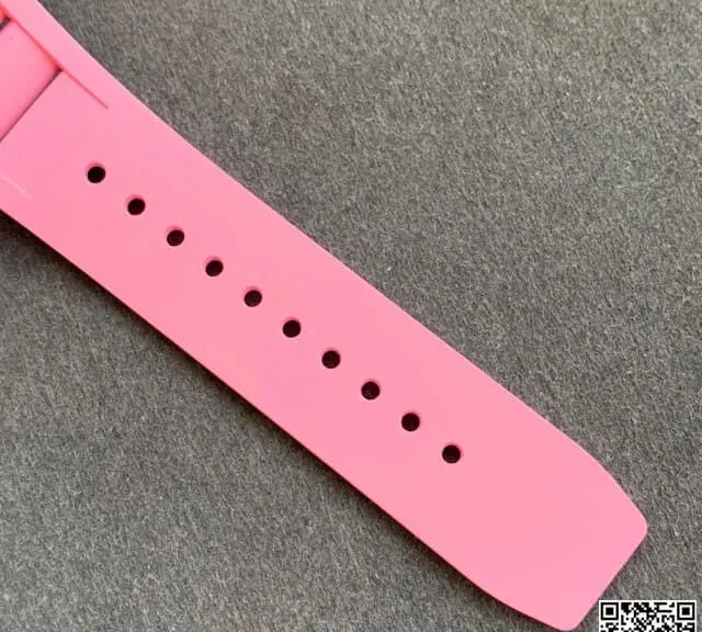 Richard Mille RM055 KV Factory 1:1 Best Edition Replica Watch V2 Pink Strap