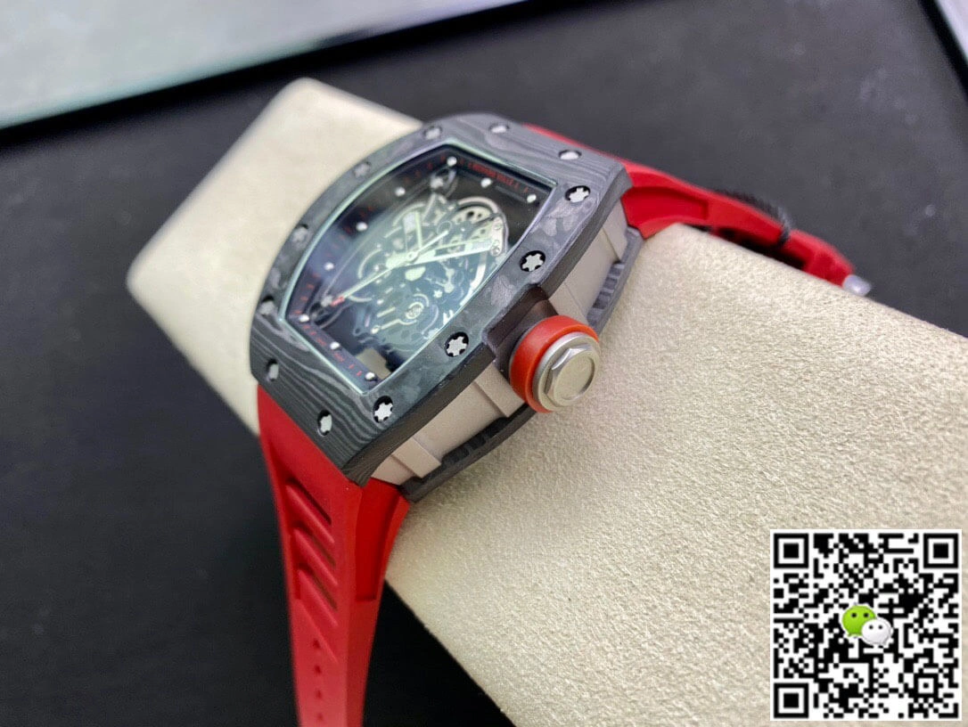 Richard Mille RM055 KV Factory 1:1 Best Edition Replica Watch V2 Red Strap