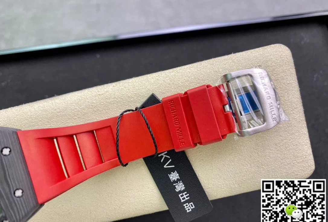 Richard Mille RM055 KV Factory 1:1 Best Edition Replica Watch V2 Red Strap